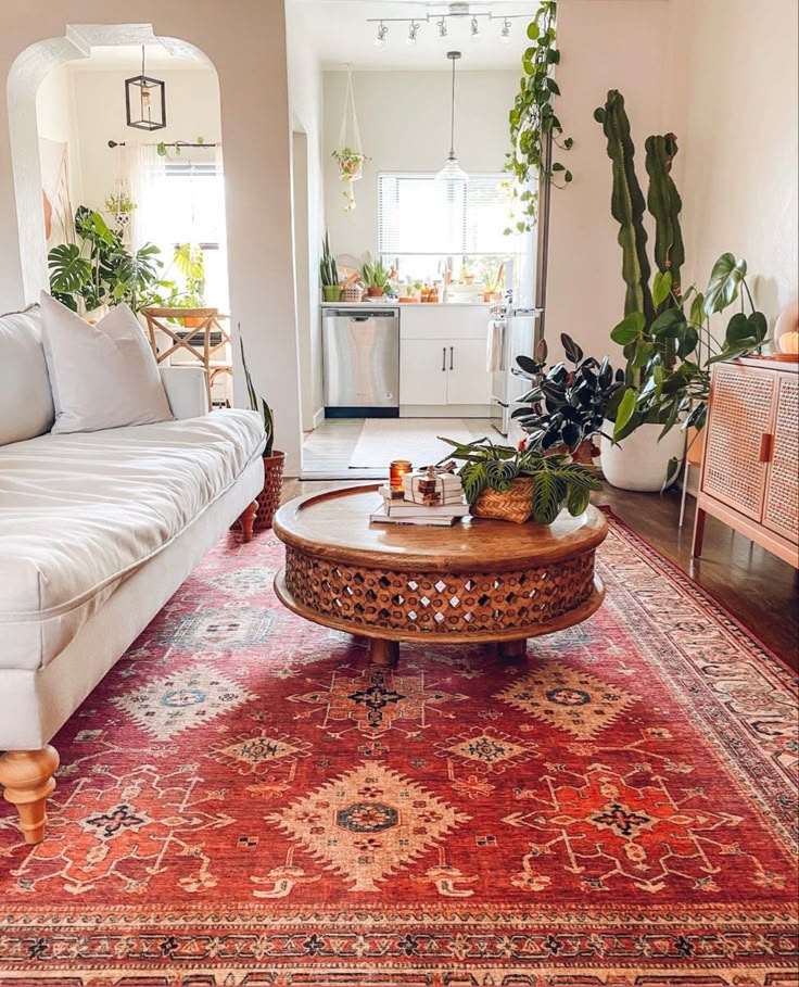 RugSource area rug in a modern living room